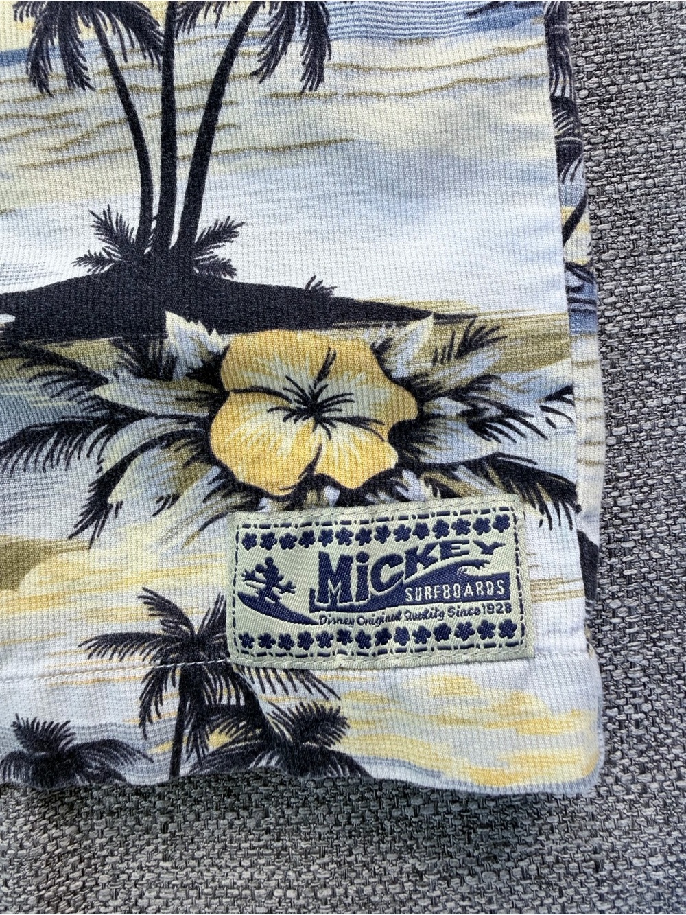 Boys Short-Sleeve Hawaiian Shirt - Light Blue & Yellow Tropical Print - Picture 12 of 14